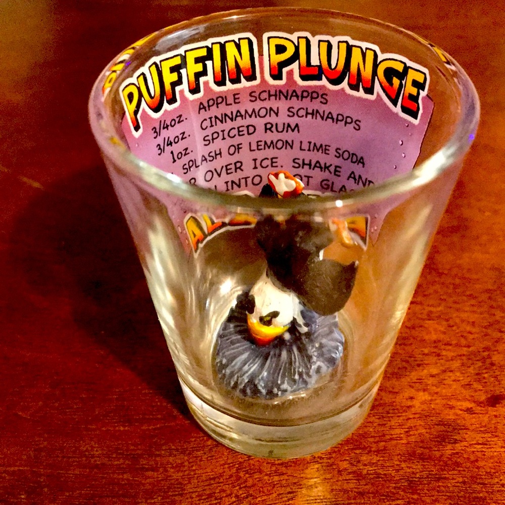 Alaska Souvenir Shot Glass Puffin Plunge Apple Schnapps Recipe